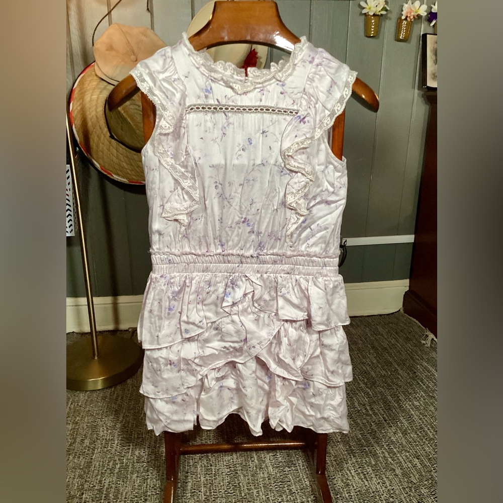 LoveShackFancy Lavender Ruffle Dress